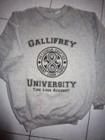 Gallifrey University Time lords Doctor Who Crewneck Sweatshirt (Heather Grey)