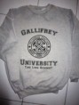 Gallifrey University Time lords Doctor Who Crewneck Sweatshirt (Heather Grey)